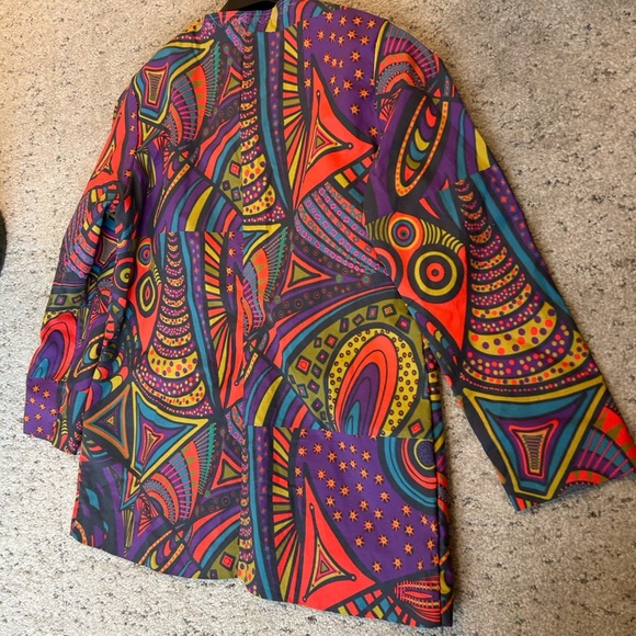 DIY (I think) crazy fun L galactic cotton jacket in EUC no filters.BRIGHT!! FUN! - Picture 12 of 16